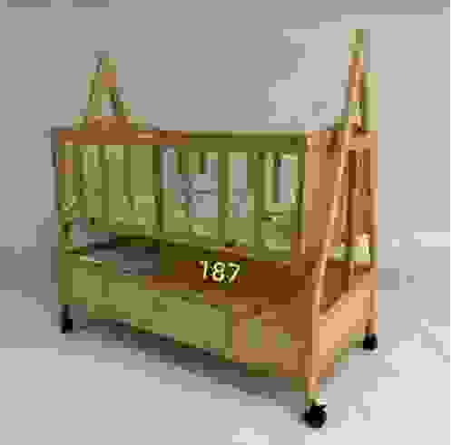 Newborn Infant Baby Wooden Cot And Rocker Baby Swing